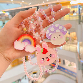 新款儿童项链公主手链套装女孩首饰宝宝女童可爱兔子卡通饰品