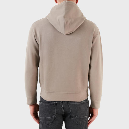 EMPORIO ARMANI 阿玛尼 男士棉质字母印花长袖连帽卫衣 灰色 6K1M92 1JQKZ 0110 商品图1