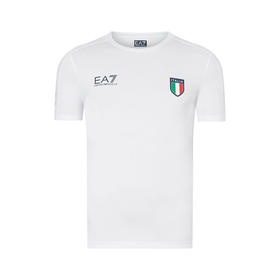 EMPORIO ARMANI EA7 男士棉质字母标志logo印花圆领短袖T恤 白色 8NPTC0 PCA2Z 1100