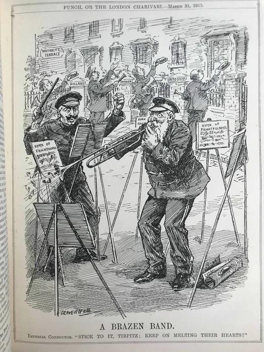 1915年1-6月 英国讽刺漫画杂志《笨拙》 数百幅插图 漆布精装16开 商品图5