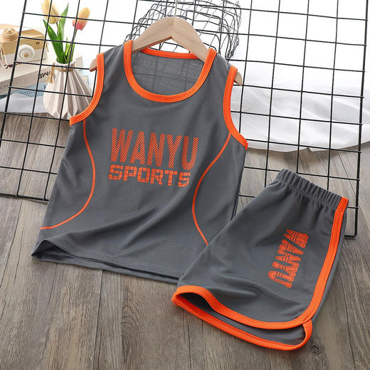 【儿童背心套装】学生篮球服夏季男童运动服套装潮速干衣球衣童装衣服 商品图2