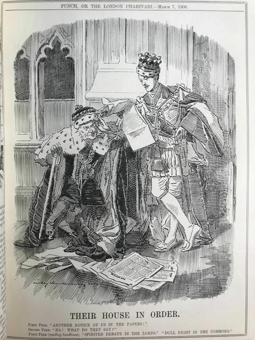 1906年1-6月 英国讽刺漫画杂志《笨拙》 数百幅插图 漆布精装16开 商品图5