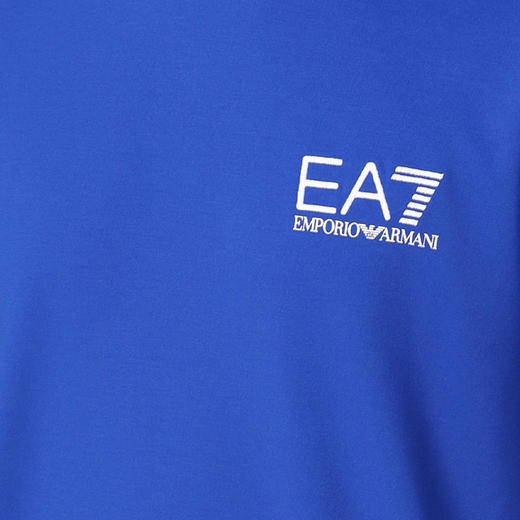 EMPORIO ARMANI EA7 男士字母标志logo印花圆领短袖T恤 蓝色 3LPT03 PJEEZ 1597 商品图3
