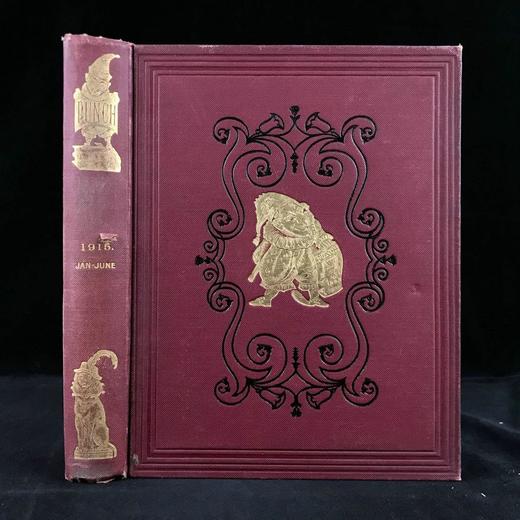 1915年1-6月 英国讽刺漫画杂志《笨拙》 数百幅插图 漆布精装16开 商品图0