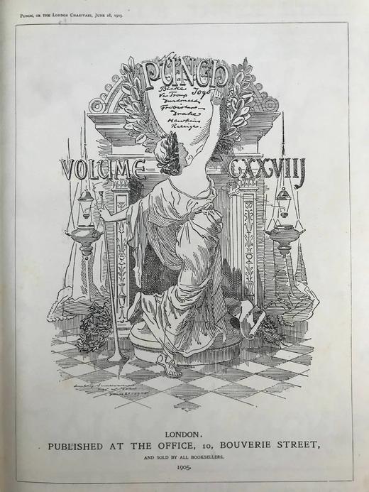 1905年1-6月 英国讽刺漫画杂志《笨拙》 数百幅插图 漆布精装16开 商品图2