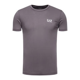 EMPORIO ARMANI EA7 男士棉质字母标志logo印花圆领短袖T恤 灰色 8NPT51 PJM9Z 1977