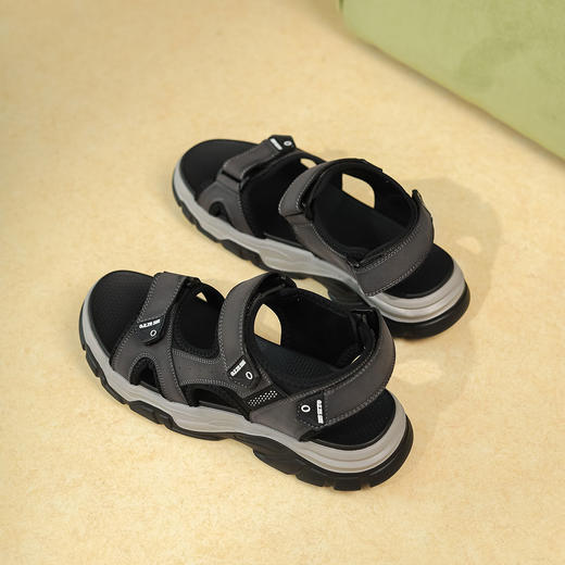 西村名物22年夏新款透气运动休闲沙滩男凉鞋24491 商品图3