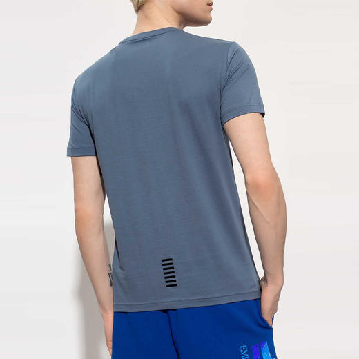 EMPORIO ARMANI EA7 男士棉质字母标志logo印花圆领短袖T恤 蓝色 8NPT51 PJM9Z 1537 商品图2