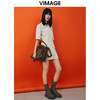 VIMAGE/纬漫纪春季新款通勤百搭工装裙收腰显瘦连衣裙V1707348 商品缩略图5