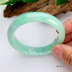 派瑞翡翠 翡翠手镯 糯种 绿色