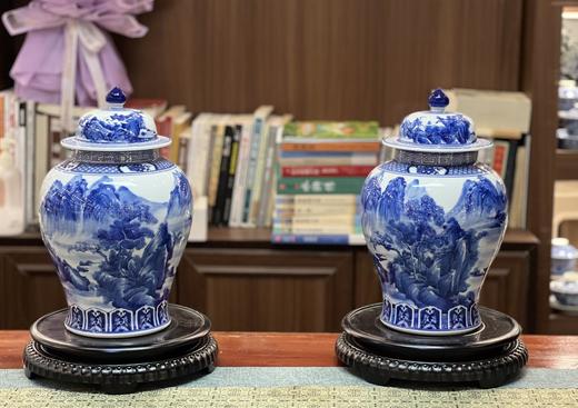 青花山水将军罐 商品图0