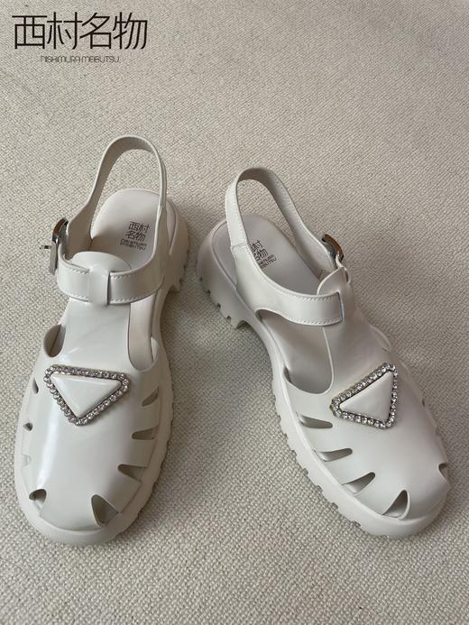 西村名物包头罗马凉鞋女2022年新款夏季百搭软底平底猪笼鞋X22BG24861 商品图3
