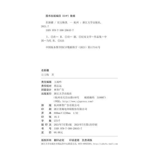 在新疆/宣玉梅/责编:王雨吟/浙江大学出版社 商品图1