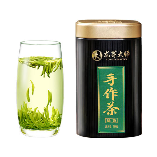 【大师手作限量发售】川茶集团 龙芽非遗大师 手作绿茶 2024年明前新茶 特级高山云雾嫩芽雀舌 50g/罐（京东同款） 商品图4