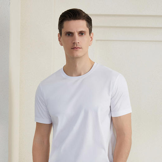 【纯棉男士圆领T恤】夏季新品男士薄款T恤纯色百搭圆领套头上衣 商品图7