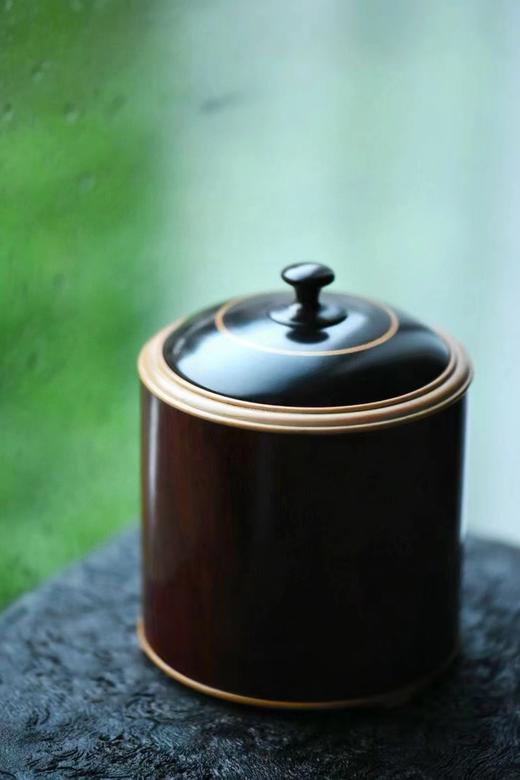 小叶紫檀镶嵌黄杨木【茶叶罐】 商品图0