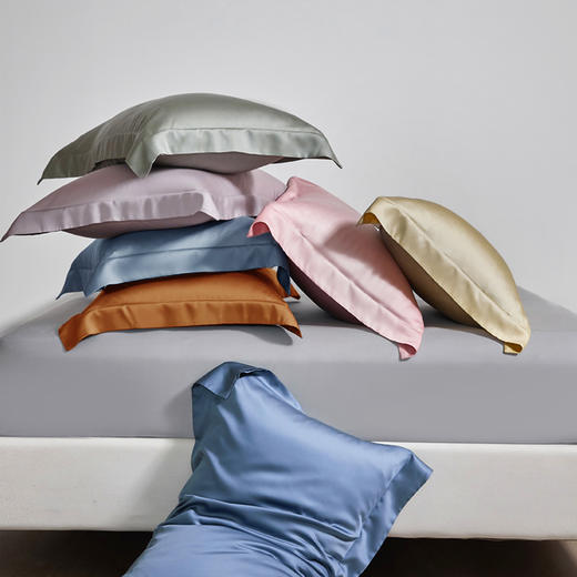 竹纤维枕套丝滑凉爽纯色素雅透气洗水夏季凉感亲肤 商品图0