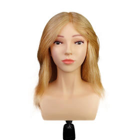 飞彩12寸金色全人发女士带肩教练头