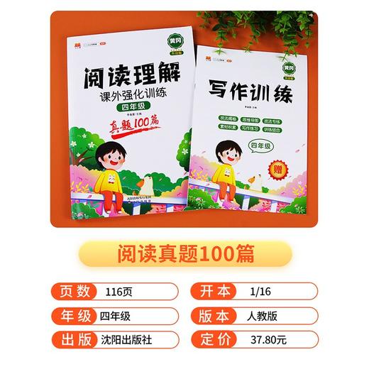 (仓发) 斗半匠 小学语文阅读理解真题100篇四年级上下册通用阅读理解专项训练技巧讲解考试真题演练彩绘版（全一册)/沈阳出版社/9787571619633 商品图2