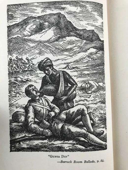 1930年 吉卜林《营房谣》 1幅插图 精装32开 商品图6