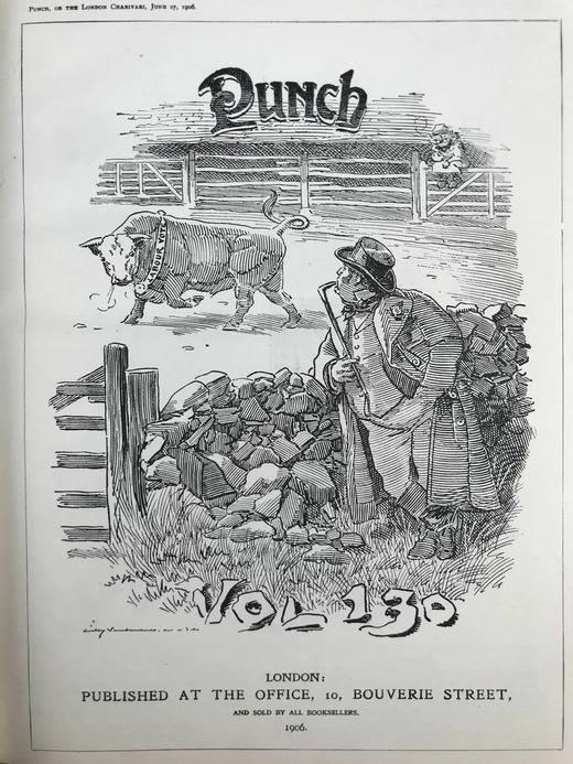 1906年1-6月 英国讽刺漫画杂志《笨拙》 数百幅插图 漆布精装16开 商品图2
