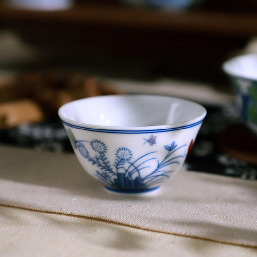 预售20天-皇家斗彩青花拾亿杯【顺丰包邮】 1：1等比例原貌打造 古法煅烧重现大明风华 商品图3