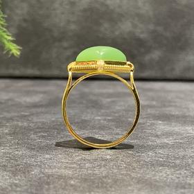 【御珠宫坊】金镶碧玉戒指