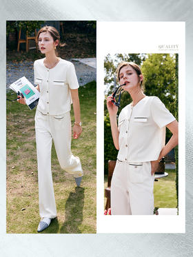 欧芮儿OLrain法式小香风时尚套装女夏季2022气质名媛高级感两件套