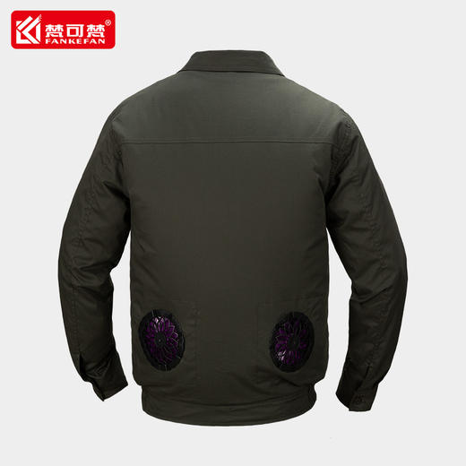 工地工作服夏季降温风扇服带风扇的衣服工人厂服纯棉户外衣服 商品图2