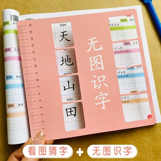(仓发) 学前识字 儿童学前看图识字书籍3-4-5-6-7岁幼儿园宝宝学汉字识字注拼音版 幼升小一年级教材幼小衔接学习启蒙早教卡片认字书/河南美术出版社/王靖雯/9787540153878 商品图4