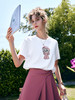 OLrain法式高级穿搭白色短袖T恤女夏季2022新款宽松时尚纯棉上衣 商品缩略图2