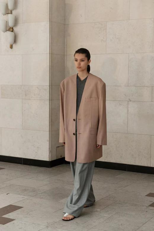 Mark Kenly Domino Tan 珊瑚色JONITA无领式口袋夹克 商品图7