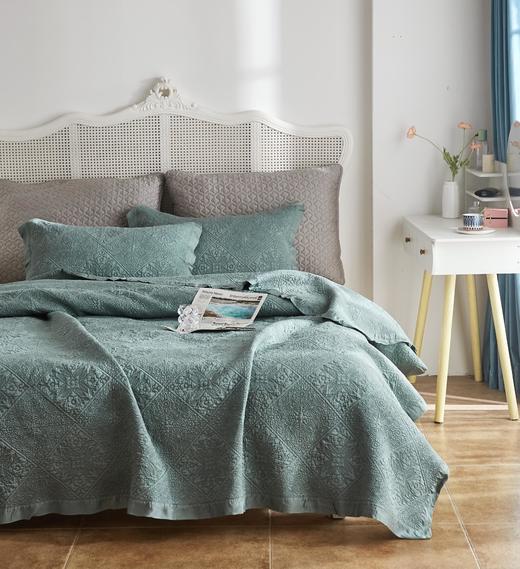 60s素色兰精天丝床盖床品三件套-左岸听香 商品图1