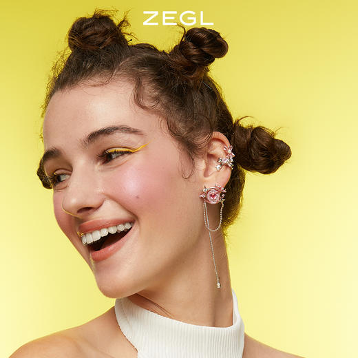 ZEGL设计师童趣耳妆盘女妆容配饰耳夹女无耳洞耳骨夹银针耳钉耳环 商品图5