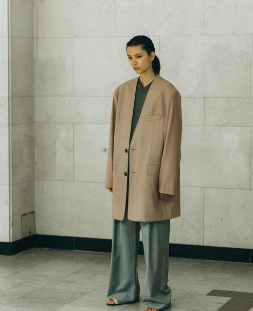 Mark Kenly Domino Tan 珊瑚色JONITA无领式口袋夹克 商品图5