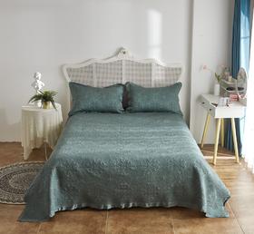 60s素色兰精天丝床盖床品三件套-左岸听香