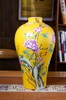 帝王黄地扎道花开富贵瓶 商品缩略图0