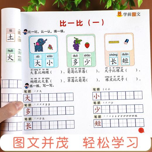 (仓发) 学前语文 学前语文教材 幼小衔接5-6-7岁幼儿园大班升一年级学前班教材幼升小学前幼儿阅读与识字书籍看图说话儿歌谜语汉字/河南美术出版社/王靖雯/9787540153885 商品图2