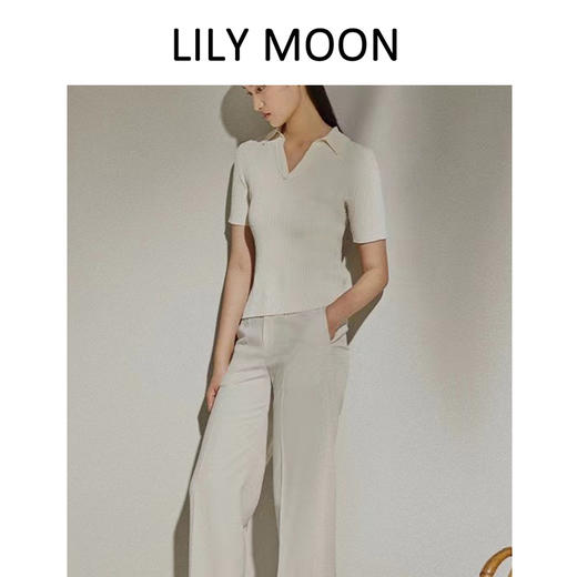 LILY MOON净色POLO领针织衫——La rolls 商品图3