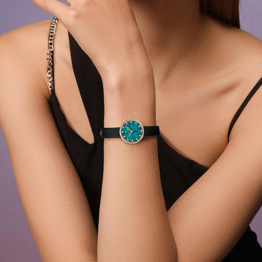 【ROROLOVE】极光Daylight系列 明星推荐 天然钻石腕表 天然钻石手表女士同款女表腕表小钻表皮带（12颗钻石）（25mm小表盘） 商品图4