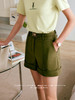 欧芮儿短款休闲裤女夏季2022年新款高腰时尚直筒阔腿翻边西装裤子 商品缩略图2