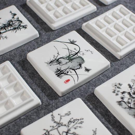 【庆学堂】景德镇带盖陶瓷调色盘 商品图3