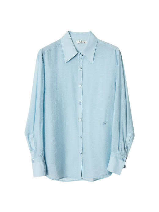 西嘉C+IMPRESS/西嘉天丝麻简约清透斜襟两穿薄款夏季防晒衬衫通勤穿搭CS2202013 商品图4