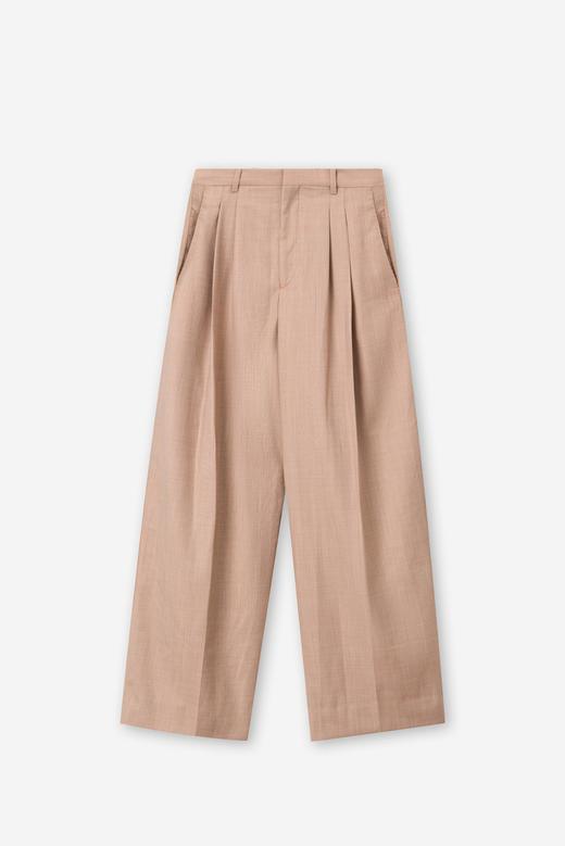 Mark Kenly Domino Tan  珊瑚色PAOLIA高腰双褶阔腿裤 商品图9