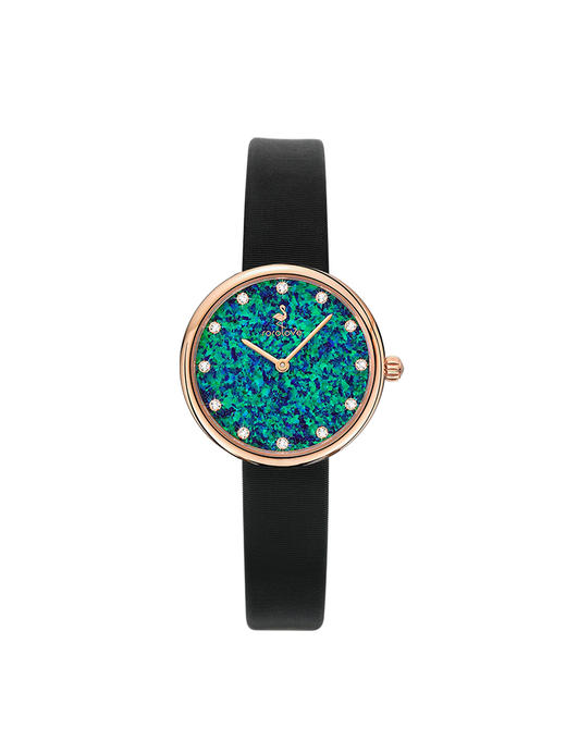 【ROROLOVE】极光Daylight系列 明星推荐 天然钻石腕表 天然钻石手表女士同款女表腕表小钻表皮带（12颗钻石）（25mm小表盘） 商品图2