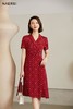 2楼NAERSI服饰红色波点桑蚕丝连衣裙 商品缩略图1