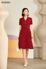 2楼NAERSI服饰红色波点桑蚕丝连衣裙 商品缩略图4