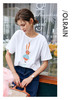 欧芮儿白色短袖t恤女夏季2022新款宽松显瘦时尚兔子印花圆领上衣 商品缩略图3