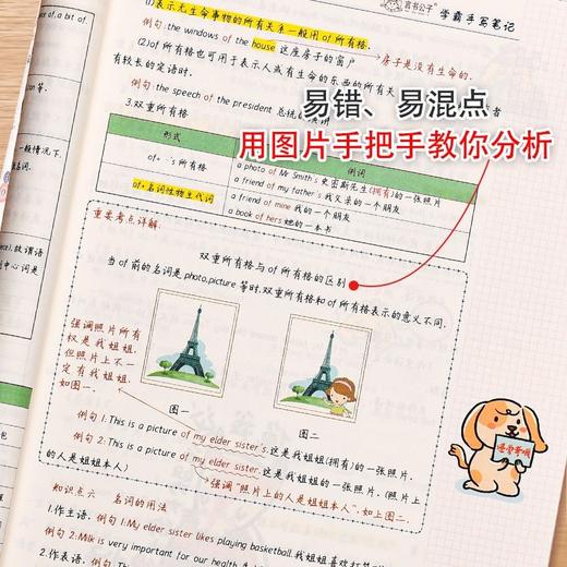 (仓发) 学霸笔记初中英语七八九年级上下册初一初二初三中考英语知识点手抄笔记语法书知识大全衡水中学学霸手写笔记/延边教育出版社/言书公子/9787572414121 商品图5