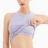 运动背心女带胸垫健身服瑜伽服户外跑步训练罗纹上衣无袖背心透气 商品缩略图3